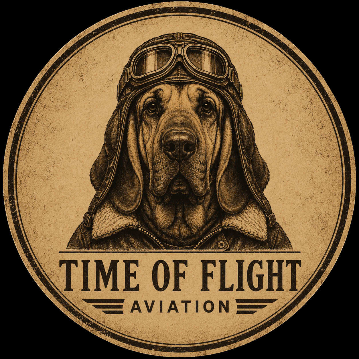 Time of Flight Aviation bloodhound aviator crest